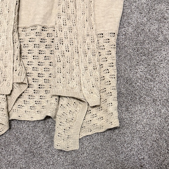 Maurices Tan Open-Knit Women's Cardigan - Picture 4 of 6